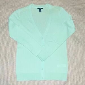 GAP Women's‎ Mint Green Lightweight Vneck Cardigan Sweater